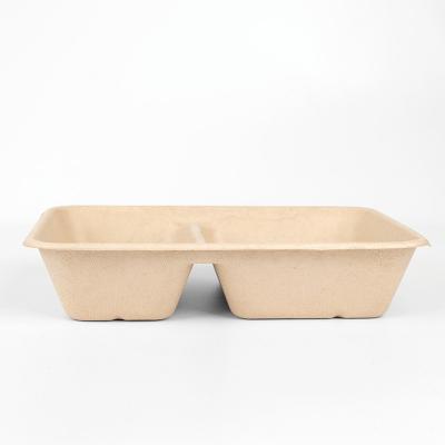 China Disposable Bagasse 100% Biodegradable Recyclable Food Packaging Bento Box for sale