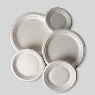 China Disposable Factory Direct Restaurant Supplies 7 Inch Round Disposable Dinner Dishes for sale