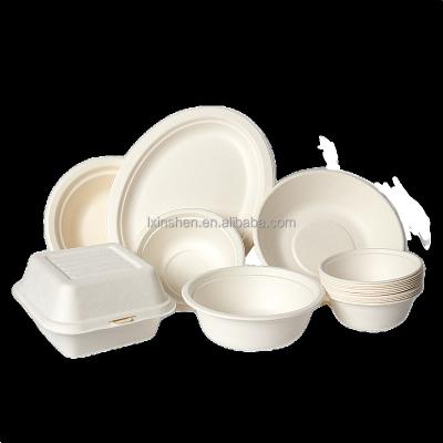 China Water Proof and Oil Proof Customized Disposable Biodegradable Bagasse Sugarcane Takeout Bowl for sale