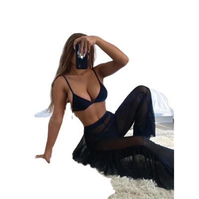 China J&H 2022 new design bikini and sheer fringe pants 2 piece swimwear women sexy beach wear vacation slim fit outfits for sale