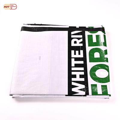 China Water Resistant Plywood Protection 90gsm PE Lumber Cover Lumber Wrap PP Woven Fabric With Printing Logo en venta