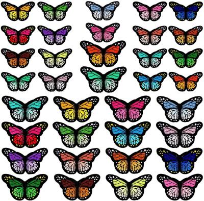 China Handmade Custom Embroidery Patches Butterfly Appliques Sequin Iron On Patches For Apparel for sale