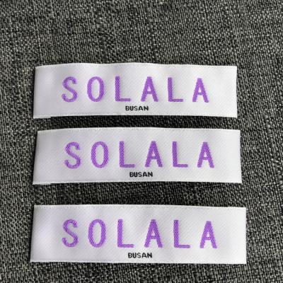 China Washable Clothing Labels Wholesale Quality Woven Label Recycled Satin Woven Label For Clothing for sale