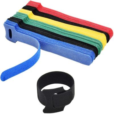 China 100% Eco-friendly Amazon Hot Selling Adjustable Rope Straps Organizer Hook and Loop Tying Cable Ties for sale