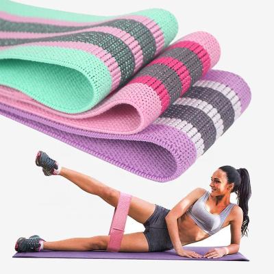 China Wholesale Custom Logo Fitness Exercise Band Fabric Home Exercise Resistance Loop Bands Yoga Strap Yoga Block Set for sale