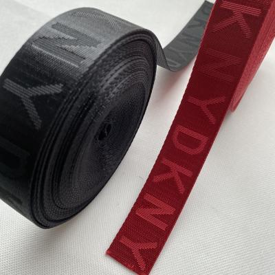 China Factory 100% viable wholesale webbing strap nylon jacquard woven tape jacquard custom made high quality ribbon for sale