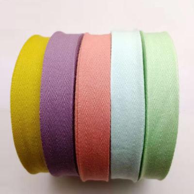 China High Tenacity Recycled Custom Cotton Herringbone Waxed Webbing Shoulder Strap Cotton Webbing Tape for sale