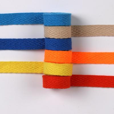 China High Tenacity Colored Garment Accessories Polyester - Cotton Twill Webbing Roll 100 Mm Cotton Webbing For Tote Bag for sale