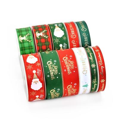 China Custom Wholesale High Tenacity Satin Ribbon With Logo Printed For Christmas Gift for sale