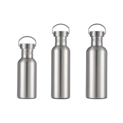 China Sustainable Stainless Steel Water Bottles Single Wall Drinking Flask for sale