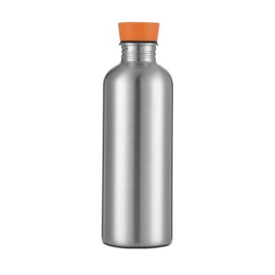 China Custom Durable 750ml Single Wall Stainless Steel Wide Mouth Outer House Bottle Single Layer Water Bottle for sale