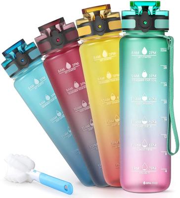 China Brand Time Motivational 1 Half Gallon Sport Viable Reusable Transparent Plastic Gym BPA Free Portable Water Bottle for sale