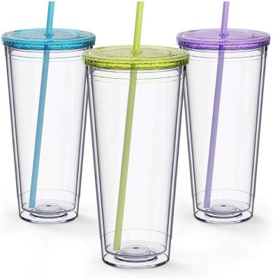 China BPA FREE Lean Acrylic Plastic Double Wall Sustainable Glitter Bling Water Tumbler for sale