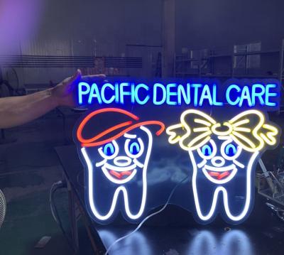 China LED illuminated neon light sign board for dentist cable sign letters custom neon words led neon sign LZ-NEON for sale