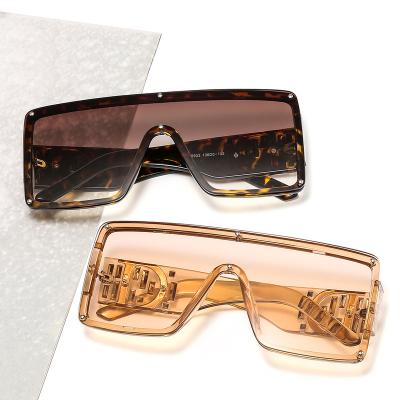 China 2021 new style environmental friendly big box letter temple fashion women wide sunglasses for sale