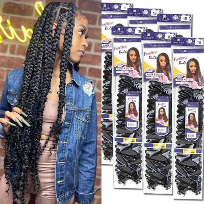 China Synthetic Hair Extension Drop Shipping Synthetic Luxury Freetress 18inch Long Pre Crochet T30 Water Wave Bundles Passion Twist Hair Braiding Extension for sale