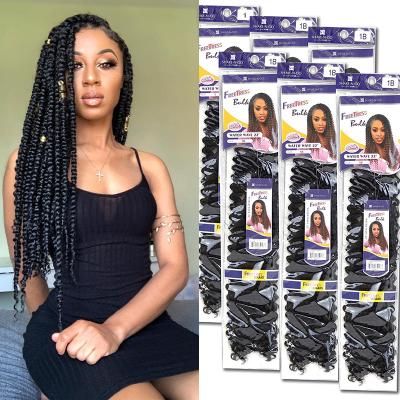 China Heat Resistant Low Synthetic Fiber Passion Twist Crochet Braid Hair Crochet Braid Hair Water Wave Passion Twist Hair Synthetic Wavy Passion Braiding Twist For Distressed for sale