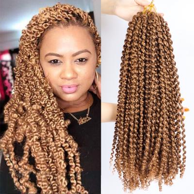 China HOT Selling 100% High Quality Seller Heat Resistant Fiber Crochet Ombre Hair Extension Passion Synthetic Hair Twist Braids Wig 22inch Freetress Water Wave Hair for sale