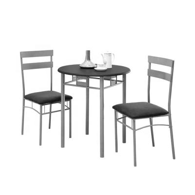 China Round table small round kitchen table set with 2 padded dining chairs for sale