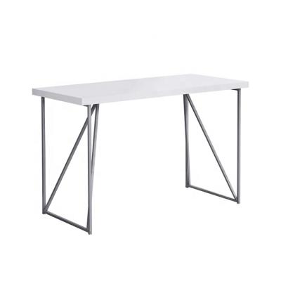 China (Height) Adjustable Silver Metal Frame Home Office Table With White Melamine Table Top for sale