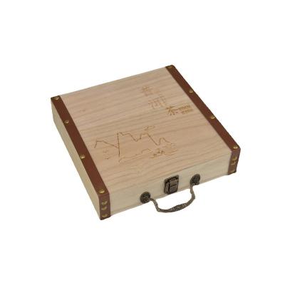 China Recycled Materials Office Customized Cheap Natural Wooden Gift Storage Packaging Storage Box With Logo for sale