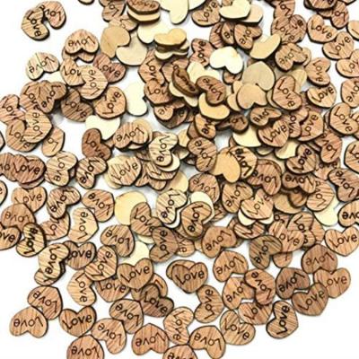 China Cheap Rustic Wooden Children's Slicesm Heart Morden 200pcs Love DIY Manual Patch for sale