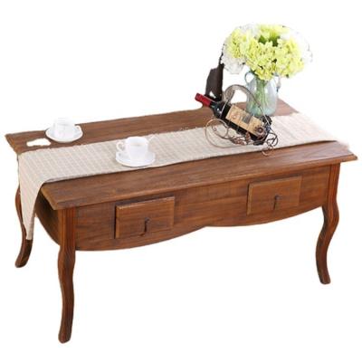 China (Others) 2022 new design wholesale living room coffee wood wooden tea table adjustable with drawers for sale