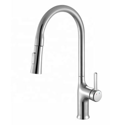 China Pull Out Hot And Cold Water Home Single Faucet High Quality Kitchen Faucet Pull Out Flexible Sink Faucets for sale