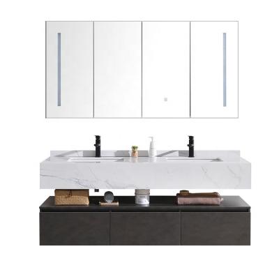 China Environmentally Friendly Bathroom Vanities With 60 Inch Marble Vanity Top Unit Bathroom Sink With Cabinet for sale