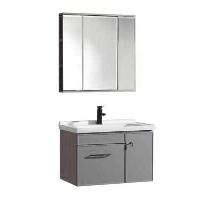 China Environmental Friendly Wooden Bathroom Vanity Cabinet Bathroom Cabinets With Mirror Bathroom Vanities for sale