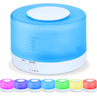 China PP 500ml Portable Electric Essential Oil Diffuser Ultrasonic Aroma Humidifier for sale