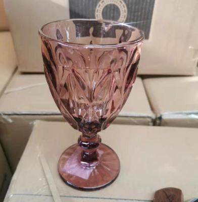 China Glass Colored Wine Glass Goblet for sale