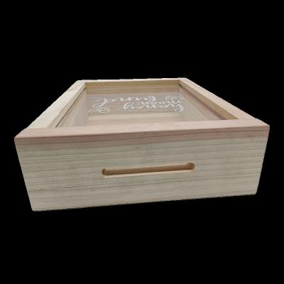 China Wholesale Europe wooden box wedding return gift with nunish candy with hand gift box glass cover window eternal flower packaging for sale