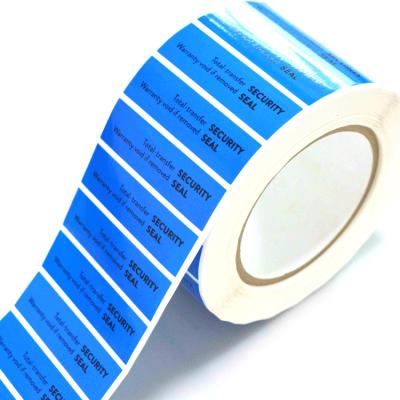 China Warranty Anti-Counterfeit VACUUM Custom Stickers Tamper Evident Security Transfer Security Seal Label Total VACUUM Sticker for sale