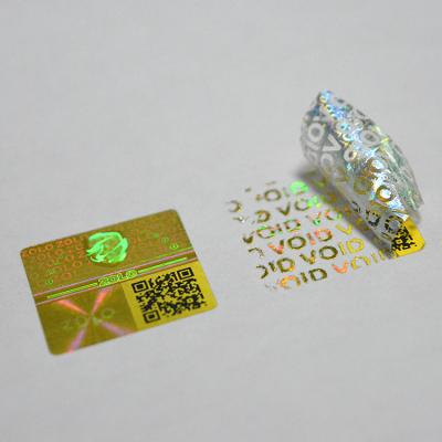 China Anti-Counterfeit QR Code Hologram Sticker Custom Design Original Authentic Hologram Label Sticker for sale