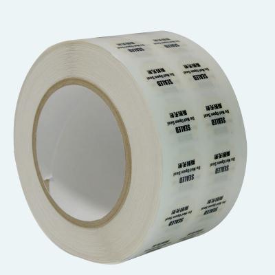 China Anti-Counterfeit Destructive Eggshell Vinyl Sticker Label Destructbile Label en venta