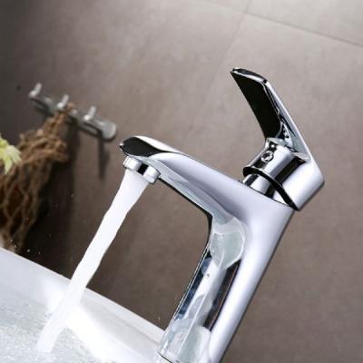 China Hot Sales Single Hole Metered Faucets Single Handle Polished Chrome Bathroom Faucet for sale