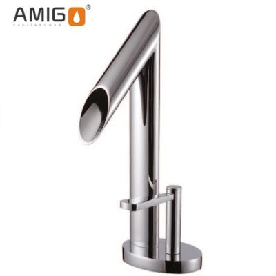 China Ali Baba Faucets Copper Basin Faucets Chrome Bathroom Faucet Metered Single Hole for sale