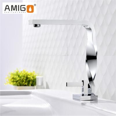 China Luxury Brass Bath Faucet Basin Faucet Bathroom Faucet Sink Mixer Kaiping Taps Manufacturer Single Handle Thermostatic Basin Mixer Tap for sale