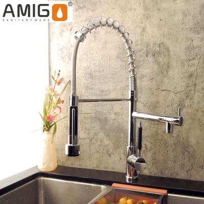 China Popular Thermostatic Water Mixer 3 Way Faucets Luxury Pull Dwon Pull Out Kitchen Faucet Grifos De Cocina for sale