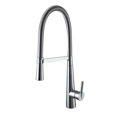 China Thermostatic Faucets Kitchen Sink Faucet With Sprayer Pull Down Single Spray Head Chromed Brass Handle 360 ​​Rotation Kitchen Faucet Water Tap for sale