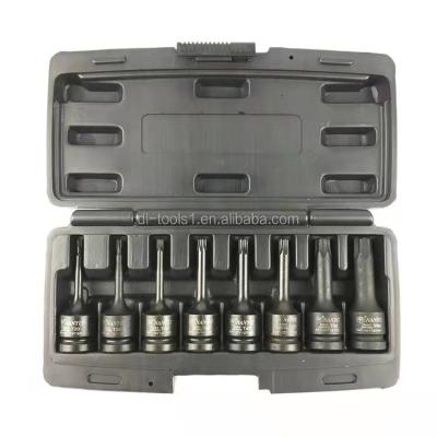 China Hand Grip Set 6pcs 1/2Driver Metric Torx Bit Air Impact Socket Set T20-T60 for sale