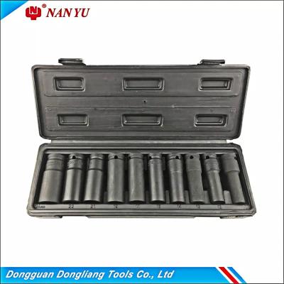 China Hand Grip Set 11PC 1/2DR Pneumatic Impact Bit Deep Socket Set for sale