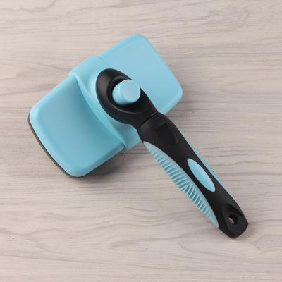 China Drop Shipping Sustainable Pet Self Cleaning Massage Hair Remover Brush Throwing for Dogs and Cats for sale