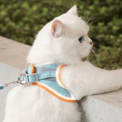 China Viable Type Cat Vest Pull Rope Dog Leash Straps For Cats Pet Chest Strap Dog Leash Special Walking Set for sale