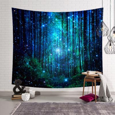 China Wholesale Nordic Decoraion CustomThe Forest Polyester Digital Printed Wall Hanging Tapestry For Bedroom Decor for sale