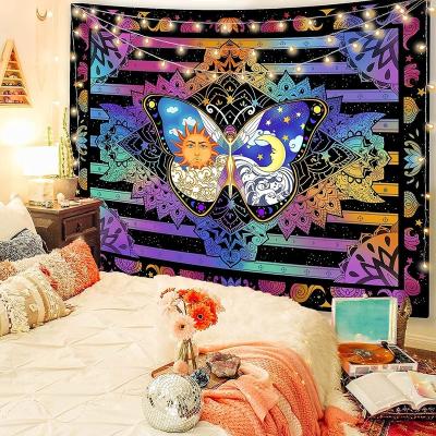 China Beautiful Dreamy Decoraion Plant Tie Dye Starry Sky Tapestry Space Wall Tapestry Milky Way for sale