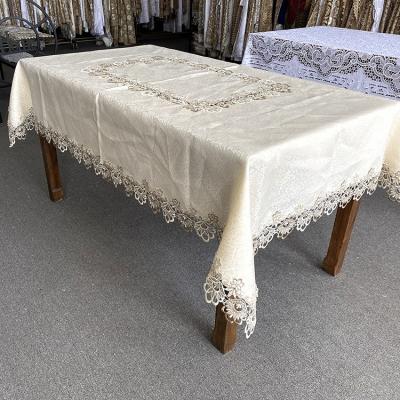 China Embroidery Machine Cutwork Embroidery Tablecloth for Dining Room for sale