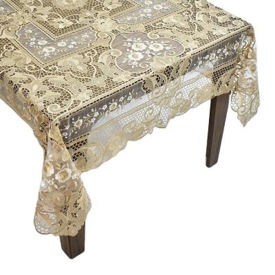 China 2020 table cover new design hotel tablecloth water soluble gorgeous embroidered embroidered tablecloth for sale