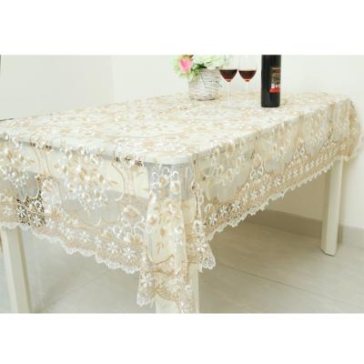 China EMBROIDERY cheap price embroidered lace table covers cross stitch embroidery tablecloth for sale